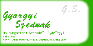 gyorgyi szedmak business card